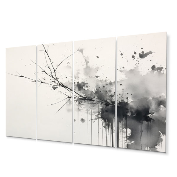 Ebern Designs Black and White Pure Serenity I Minimalism Metal Wall
